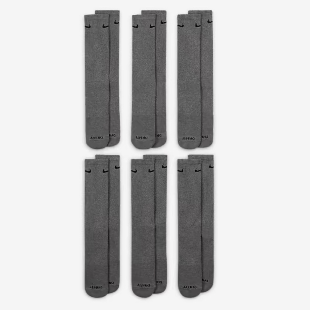 Nike Training Crew Socks (6 Pairs) Nike Everyday Cushioned - Picture 2 of 6